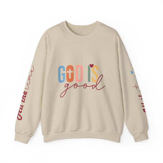 God Is Good… womens Heavy Blend™ Crewneck Sweatshirt