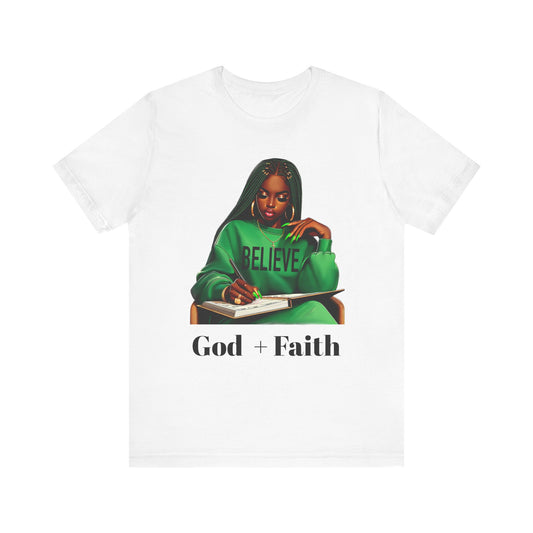 Believe womens Tee - Faith + God Inspirational T-Shirt